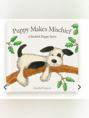 RETIRED Jellycat Puppy Makes Mischief Book